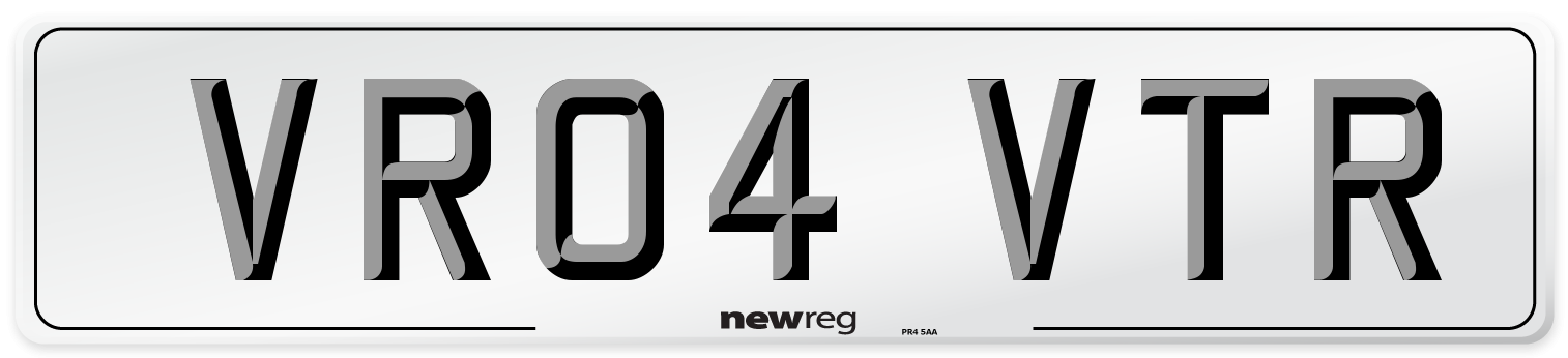VR04 VTR Number Plate from New Reg